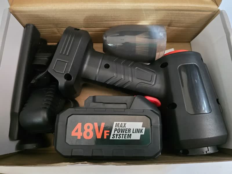 foto de Aspirador De Pó Portátil Com Bateria 48v Recarregável Preto
