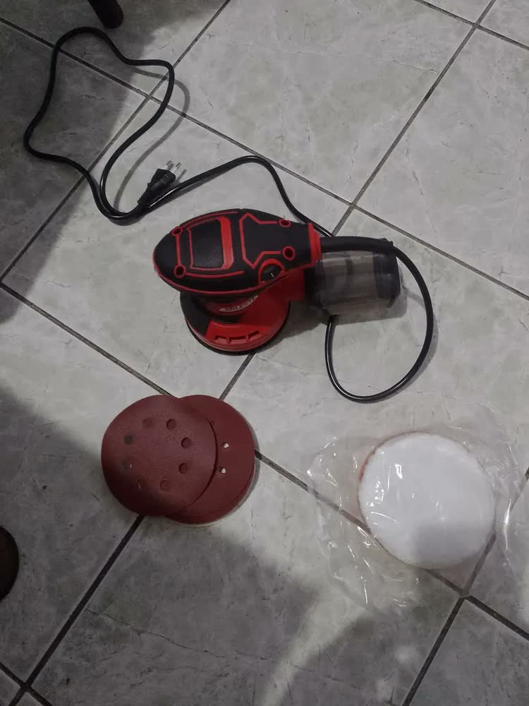 foto de Lixadeira Elétrica Professional Com Coletor 6 Veloc 350w Ver Vermelho 50hz/60hz