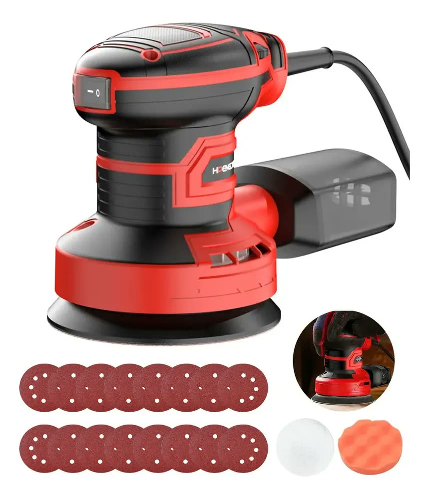 Lixadeira Elétrica Professional Com Coletor 6 Veloc 350w Ver Vermelho 50hz/60hz