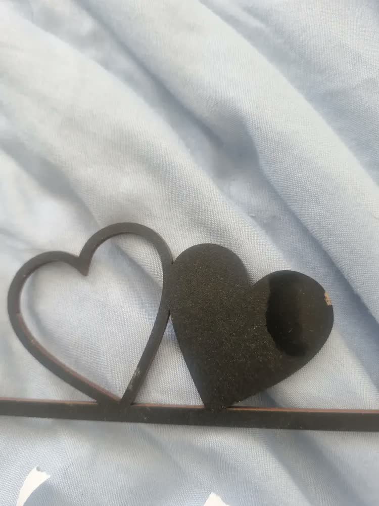 foto de Kit 3 Quadros Cabeceira Frase Abençoados Por Deus +2 Coração Preto