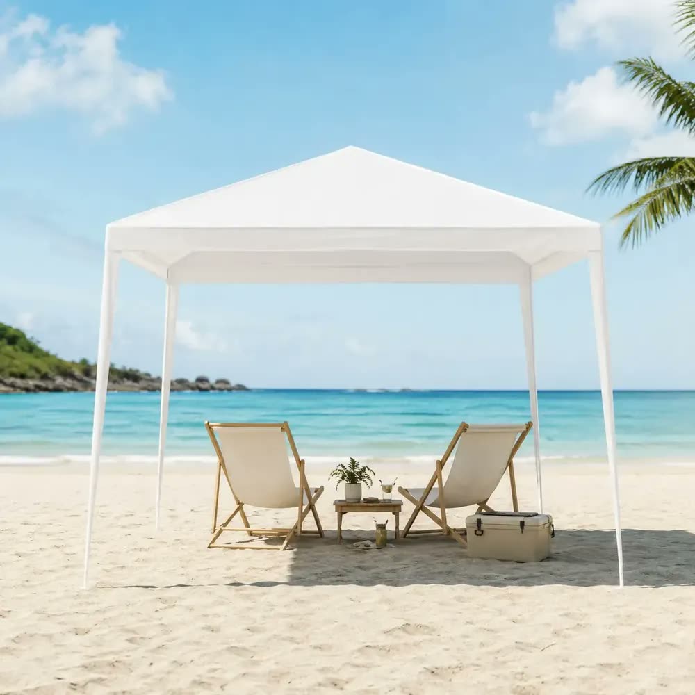 Tenda Gazebo Desmontavel 3x3m Branca Praia Jardim Camping Branco