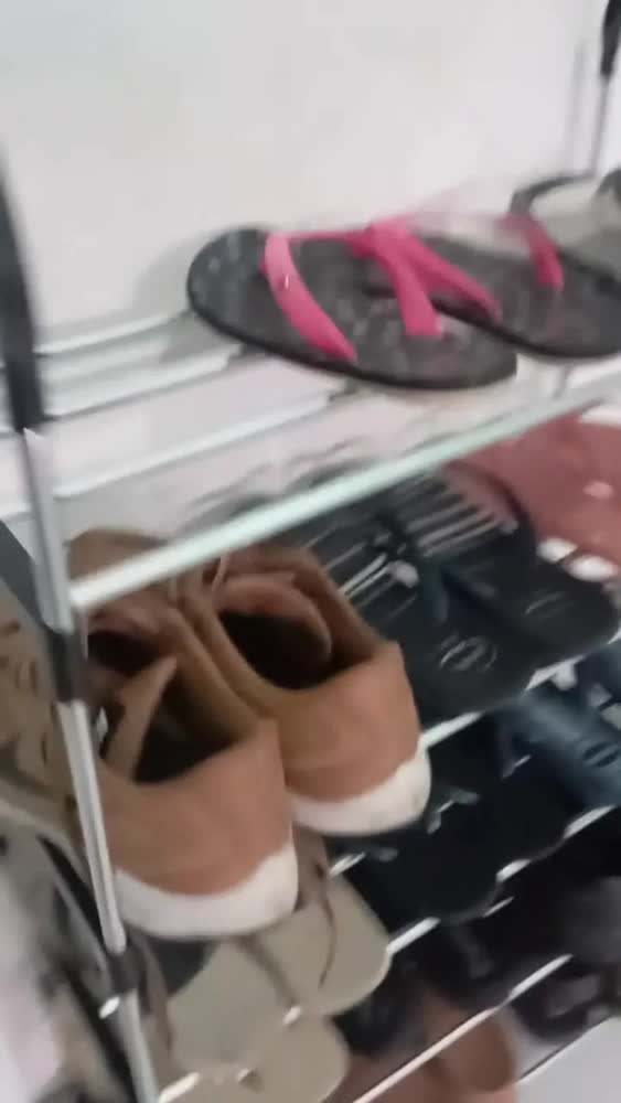 foto de Sapateira Vertical Cobbe de Aço Inoxidável para 15 Pares Prateada