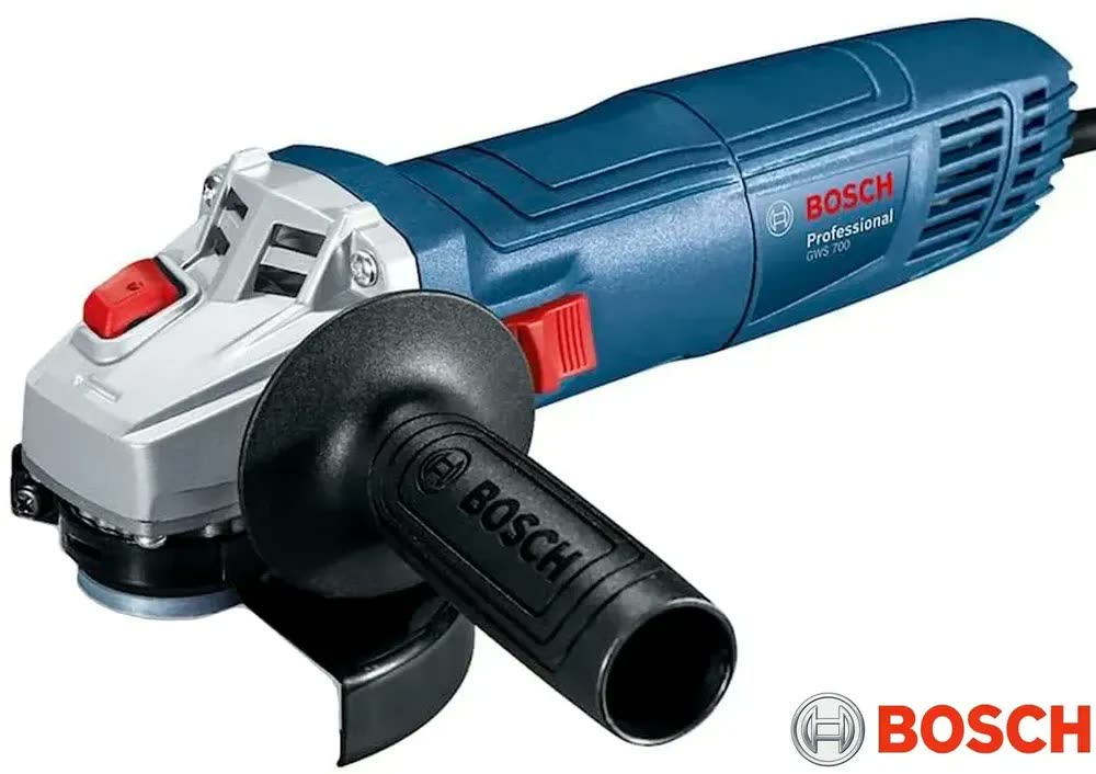 Esmerilhadeira Lixadeira Angular Profissional Bosch Gws700 710w + Jogo De Soquetes 40 Peças Discos E Acessórios