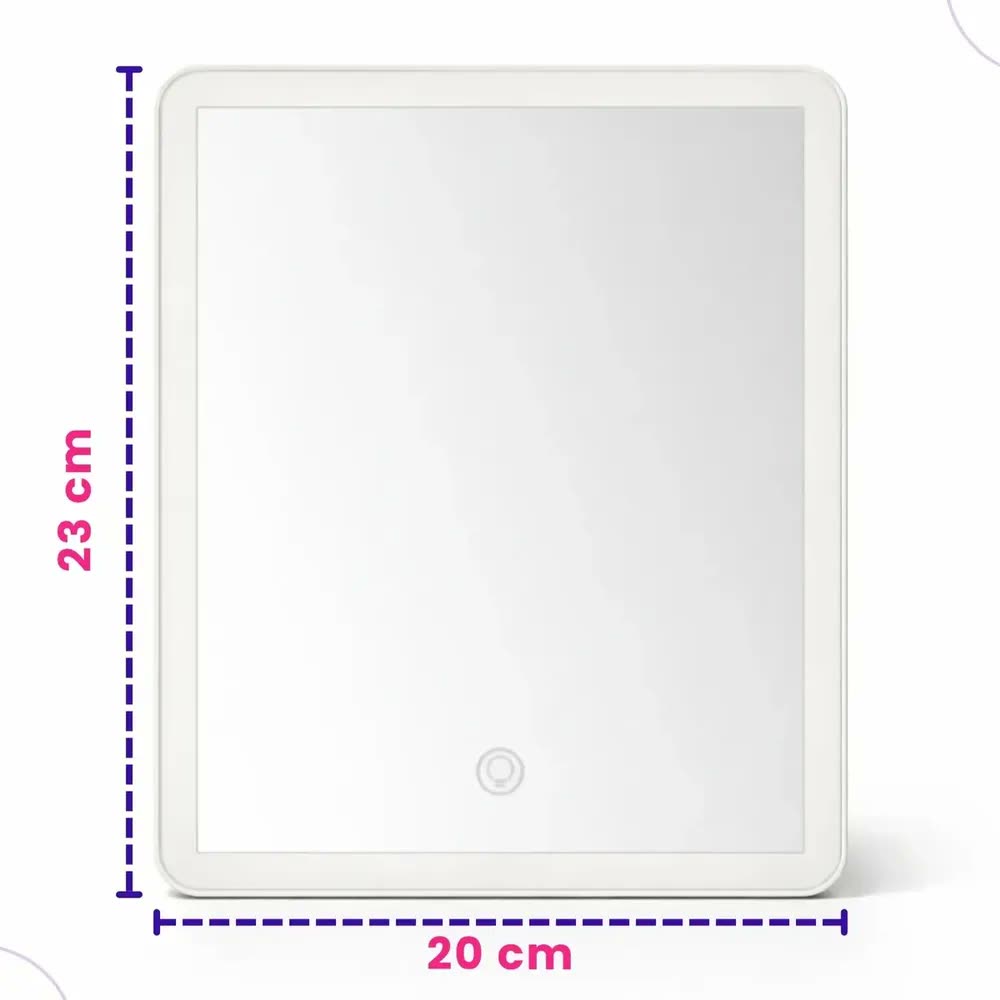 foto de Espelho De Maquiagem Gostey Com Led Rotação 180° Usb/bateria Branco