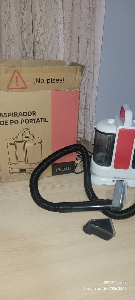 foto de Extratora Higienizadora Portátil 3 em 1 1000W 18kPa Aspirador de Pó e Água Profissional Pulveriza Esfrega Extrai Limpeza Profunda de Sofá Tapete Estofados Colchão Remoção de Pelos Autolimpeza Tanques