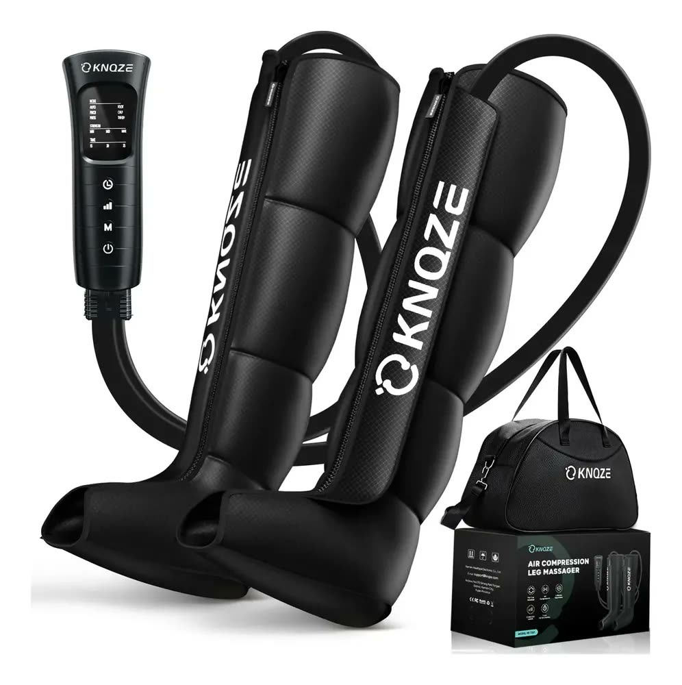 Bota Pneumática de Compressão para Pernas com Controle LCD, Massagem e Recuperação Muscular