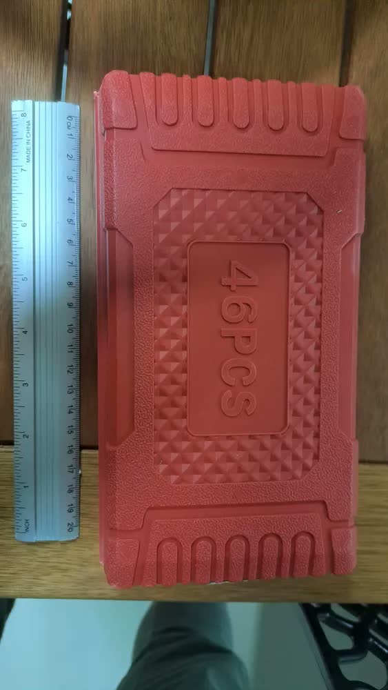 foto de Kit Jogo Chaves Fenda Philips Catraca Soquete Allen Canhão 46 Peças Com Maleta Portátil Completa Mecânico Oficina Manutenção Casa Carro Profissional Resistente Uso Doméstico Compacto Original Hexon