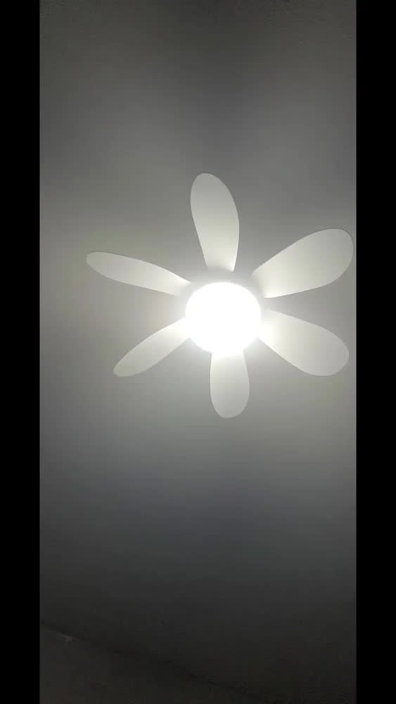 foto de Ventilador De Teto Silencioso 120w Led Luz Ajustável 42 Cm Branco Plástico 6