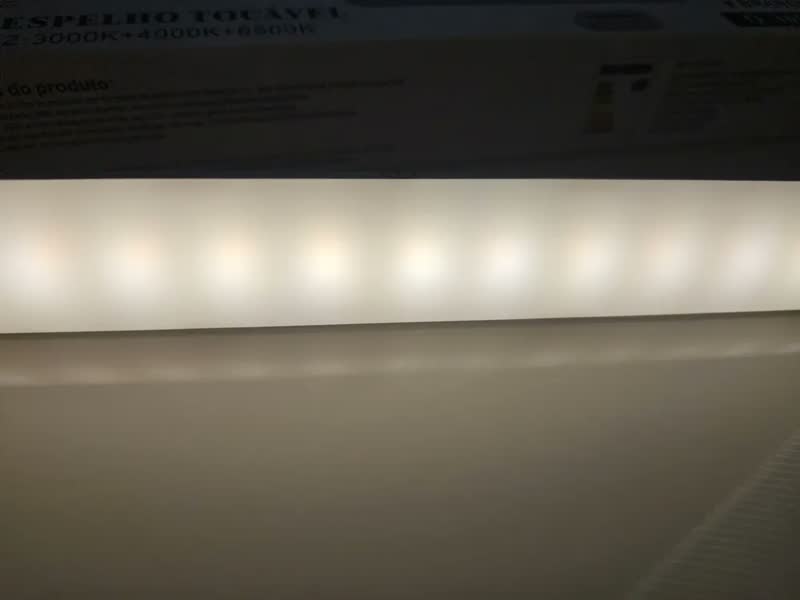 foto de Luminária Led Bastão Sem Fio Bancada Com Suporte Magnético Branco