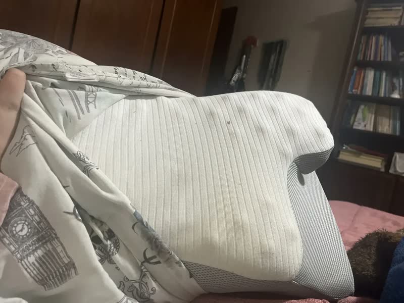 foto de Travesseiro Derila Anti-ronco E Apneia Relax Coluna Cervical Branco E Cinza