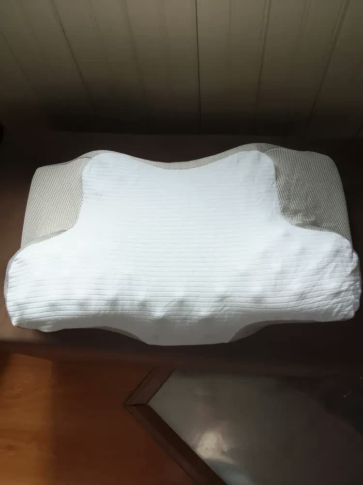 foto de Travesseiro Derila Anti-ronco E Apneia Relax Coluna Cervical Branco E Cinza