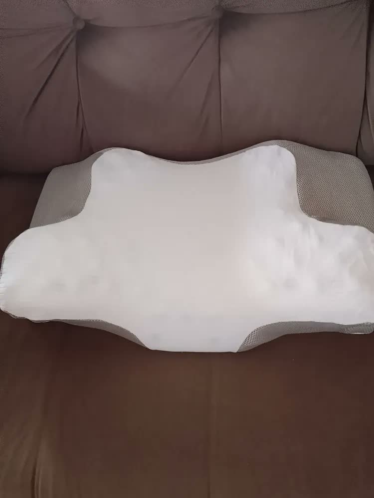 foto de Travesseiro Derila Anti-ronco E Apneia Relax Coluna Cervical Branco E Cinza