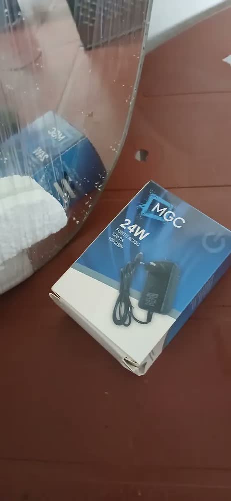 foto de Espelho Orgânico Lapidado Com Iluminação De Led 60x40cm Led Quente