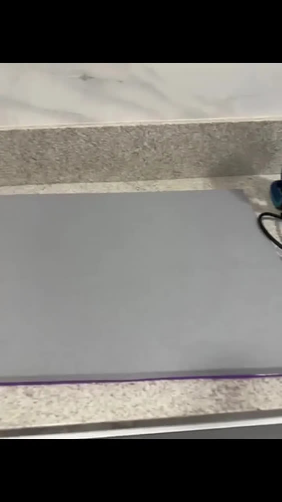 foto de Almofada Térmica Portátil Para Passar Roupas Tábua Compacta Cinza 90cmx46cm