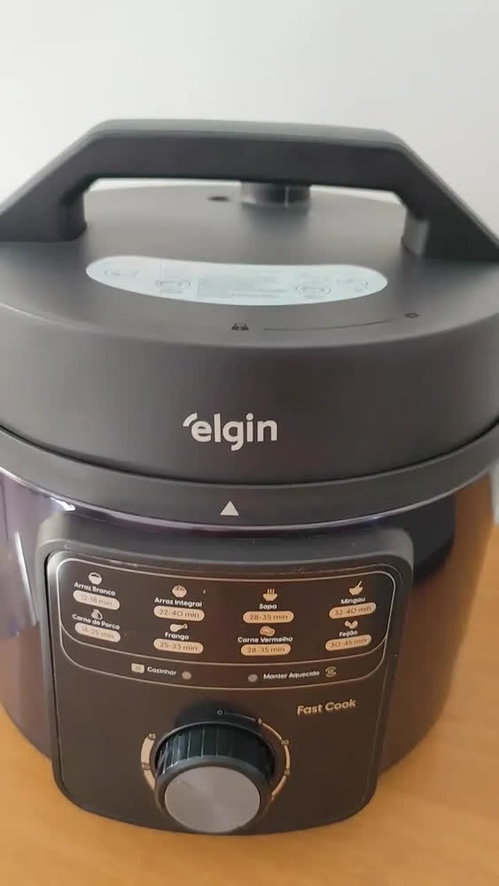 foto de Panela de Pressão Elétrica Elgin Fast Cook 4L 900W Preta