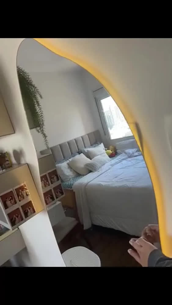 foto de Espelho Orgânico Led Grande Corpo Inteiro 170x70 Quarto Sala