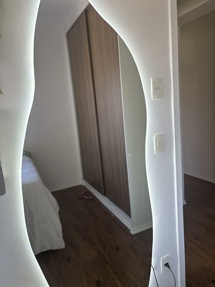 foto de Espelho Orgânico Led Grande Corpo Inteiro 170x70 Quarto Sala