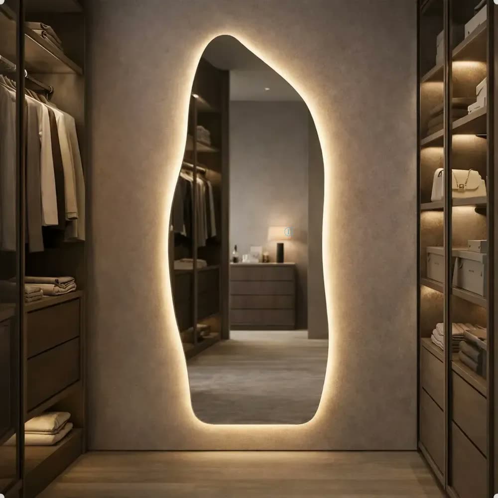 Espelho Orgânico Led Grande Corpo Inteiro 170x70 Quarto Sala