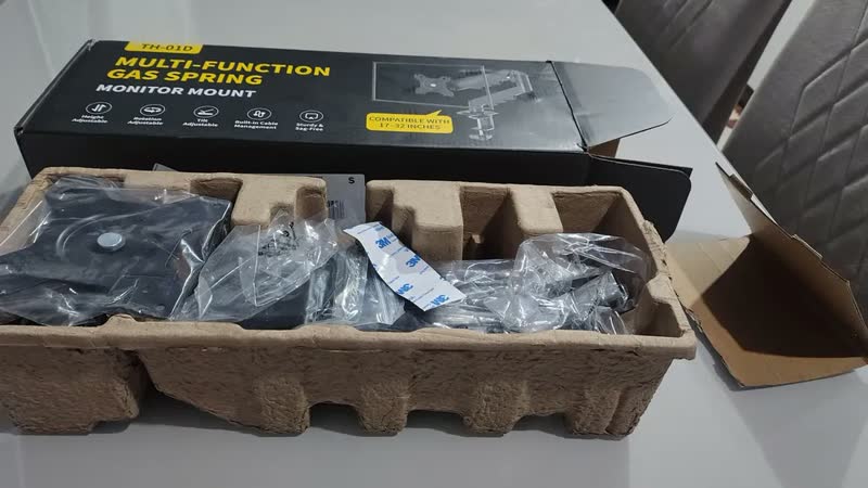 foto de Suporte RIOVA Para Monitores Articulado De Mesa Pistão A Gás 10-32