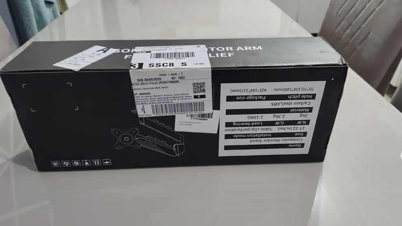 foto de Suporte RIOVA Para Monitores Articulado De Mesa Pistão A Gás 10-32