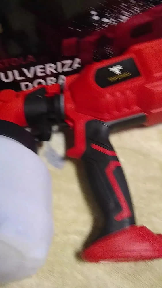 foto de Pistola Elétrica De Pintura Pulverizadora Spray 1200ml 550w Takumax Ajuste De Fluxo 3 Modos Spray Vertical Horizontal Circular