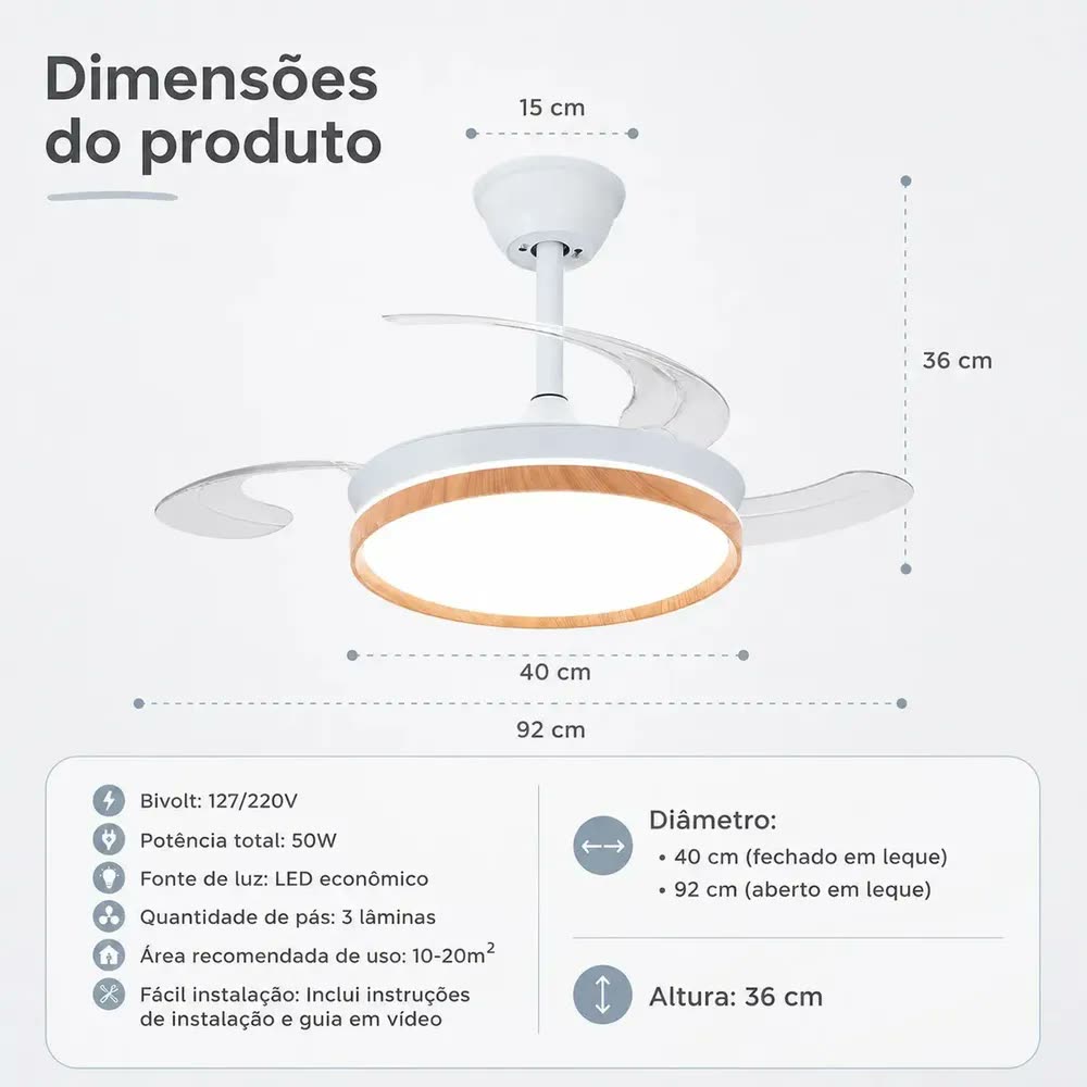 Ventilador De Teto 36