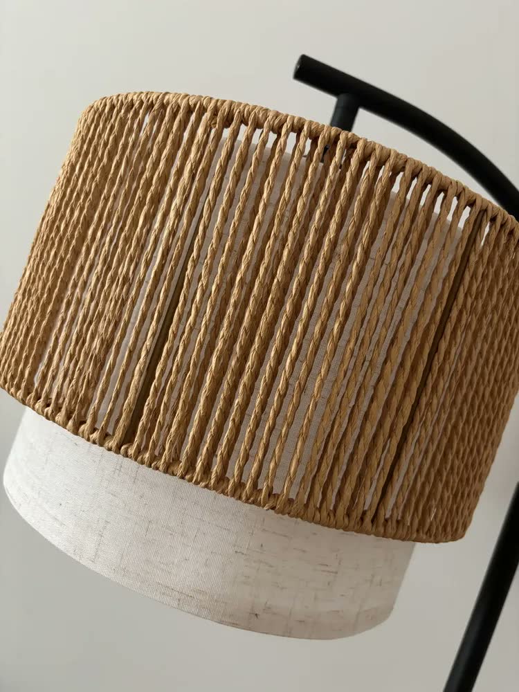 foto de Luminaria de Chao Led Preta Abajur Com Cupula Moderna Minimalista Retro Para Dala Sala Leitura Quarto