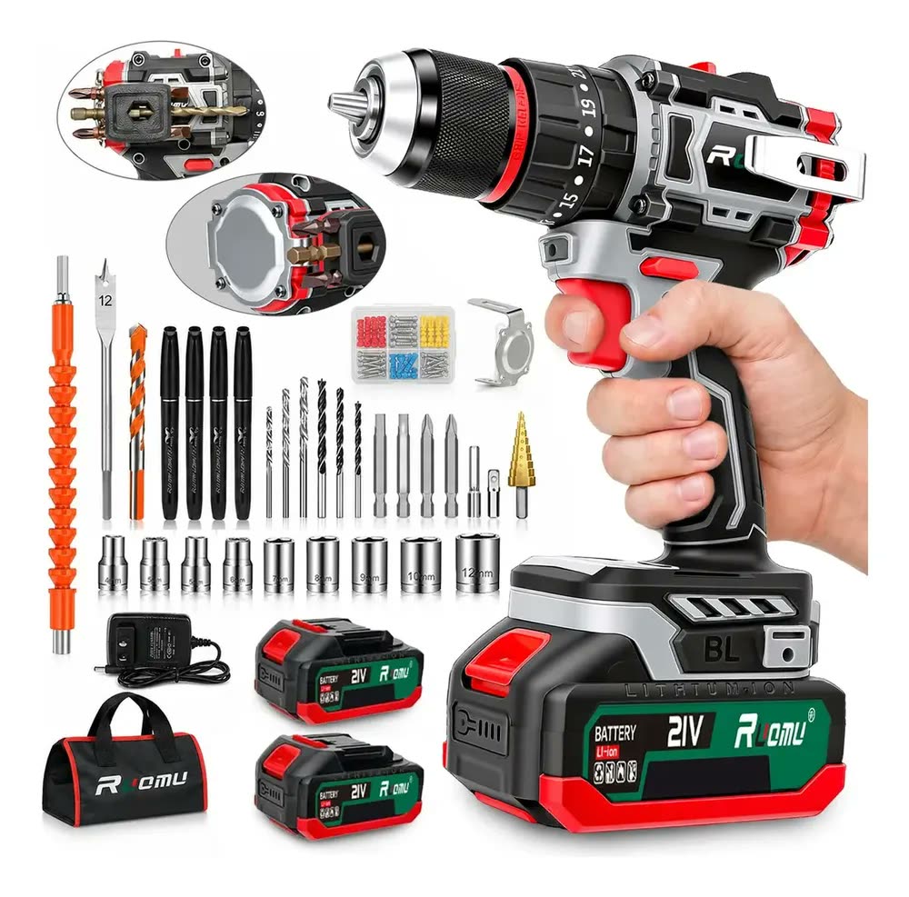 foto de Parafusadeira Furadeira De Impacto Brushless 2 Baterias