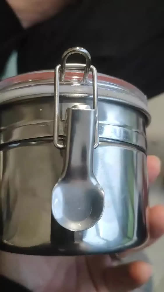foto de Pote Hermético Aço Inox Sadhu 513ml Porta Erva Matéria Prima Inox
