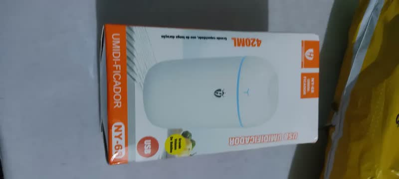 foto de Umidificador De Ar Difusor De Aromas Aromatizador Para Oleos Essenciais Com Conexao USB E Iluminacao Led Cor Branco Capacidade 400ml Para Bem Estar E Decorativo De Ambientes Internos