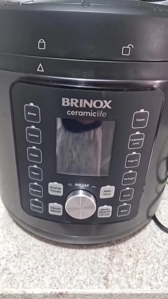 foto de Panela De Pressão Elétrica Brinox Ceramic Life 6 Litros 127v
