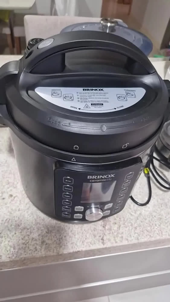 foto de Panela De Pressão Elétrica Brinox Ceramic Life 6 Litros 127v