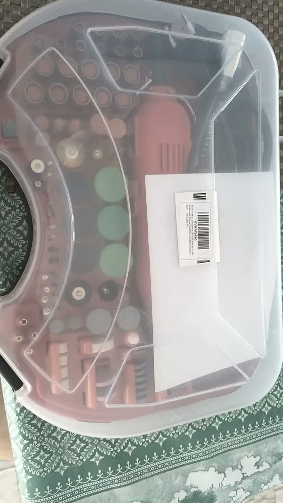 foto de Mini Retifica Lixadeira 180W Muitos Acessórios 6 Velocidades Potente Para Lixar Polir Cortar Artesanato Madeira Multiuso