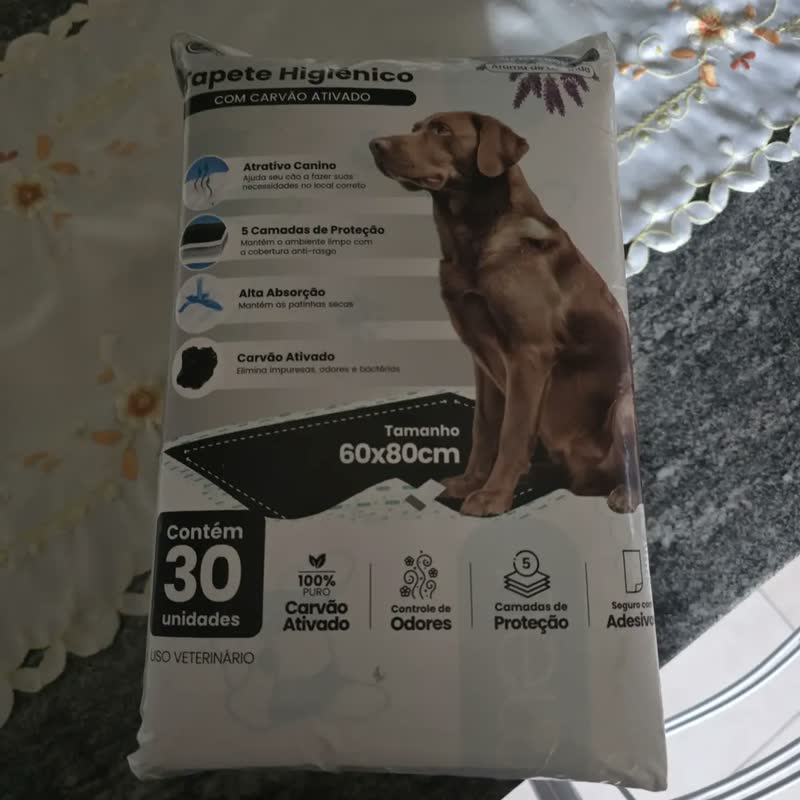 foto de Newpet Tapete Higiênico com Carvão Ativado e Lavanda 80x60cm 30un | Neutraliza Odores | Anti Vazamento | Feromônios | Adesivo Fixador