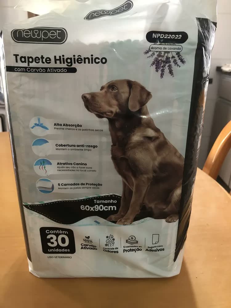 foto de Newpet Tapete Higiênico com Carvão Ativado e Lavanda 60x60cm 30un | Neutraliza Odores | Anti Vazamento | Feromônios | Adesivo Fixador
