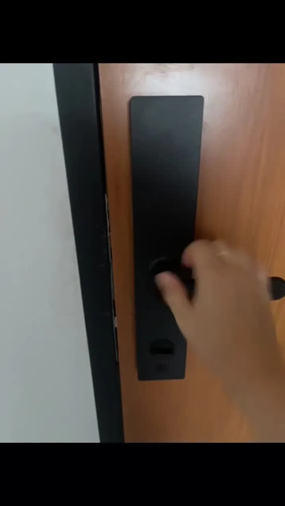 foto de Fechadura Eletrônica Inteligente Digitais Eletricas Preto Fosco Com Biometria Senha Cartão Chave Mecânica Winda