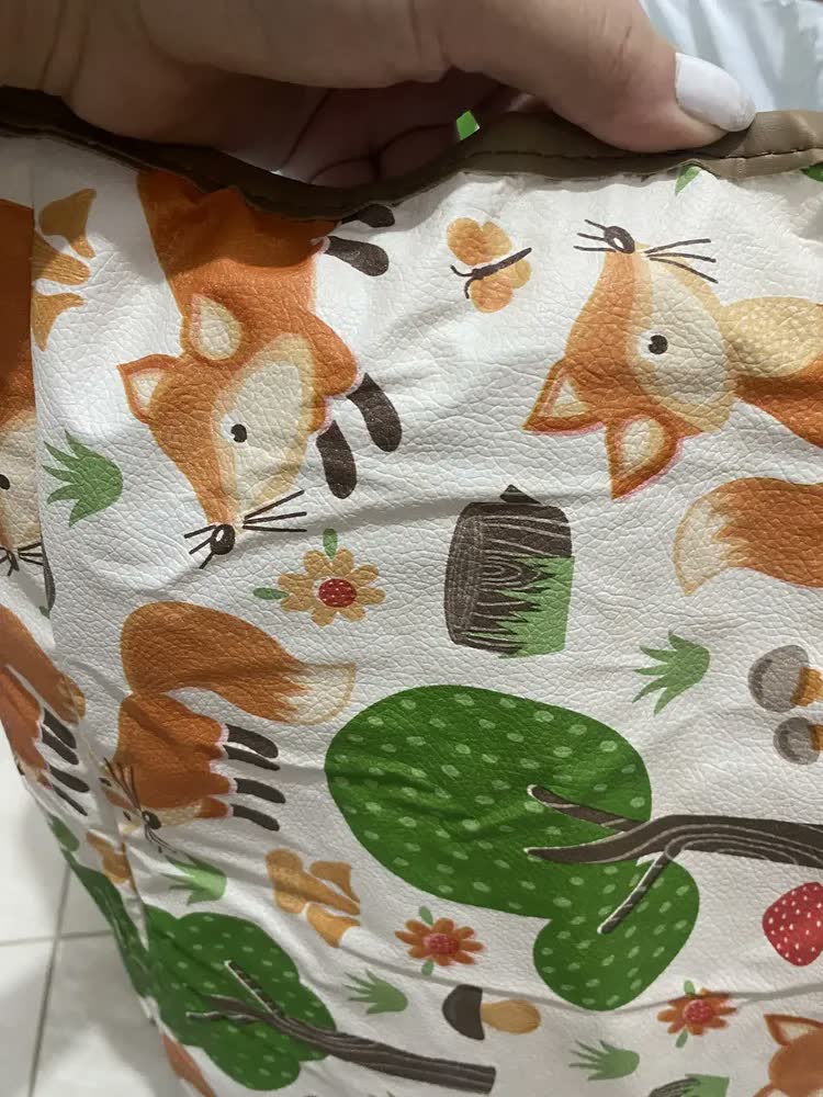 foto de Cesto Organizador Dobrável Infantil Brinquedos Roupa Suja G Cor Ovelhinha Rosa