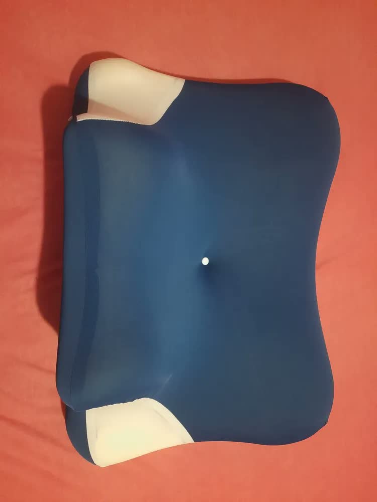foto de Travesseiro Cervical Ortopédico Ergonômico Viscoelástico Azul-claro