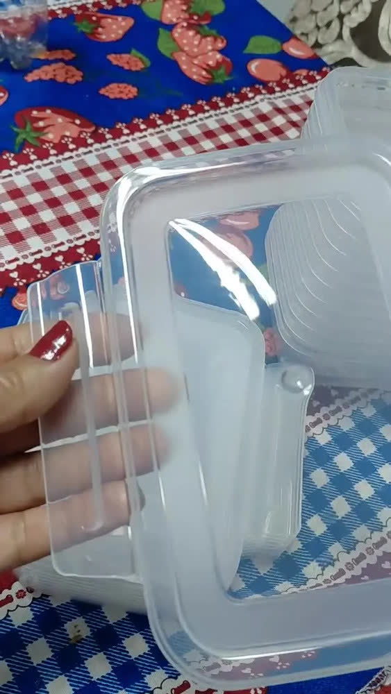 foto de Kit 10 Potes 750ml com Tampa Trava Plástico Transparente para Mantimentos e Alimentos Marmita Organizador de Cozinha Geladeira e Freezer Jogo de Potes para Organização Ponte Lar Utilidades