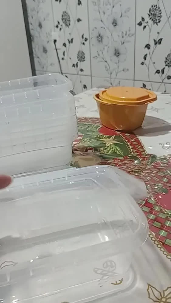 foto de Kit 10 Potes 750ml com Tampa Trava Plástico Transparente para Mantimentos e Alimentos Marmita Organizador de Cozinha Geladeira e Freezer Jogo de Potes para Organização Ponte Lar Utilidades