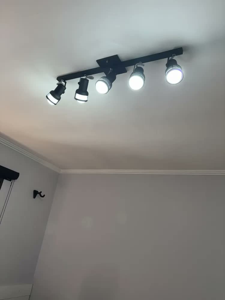 foto de Luminária Spot Trilho Tela Alumínio Bocal E27 100w 110/220v Preto