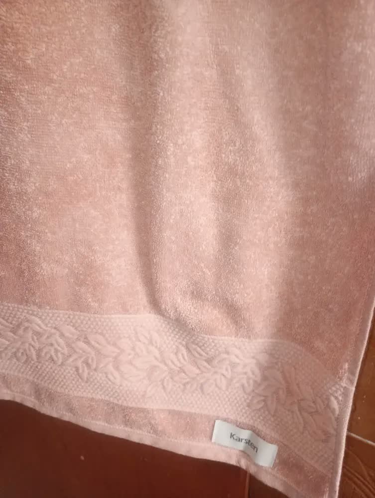 foto de Toalha Banho Karsten Provence Algodão Barra Jacquard Grossa Cor Malva 50134