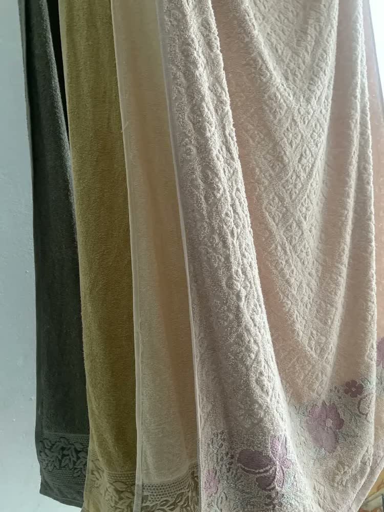 foto de Toalha Banho Karsten Provence Algodão Barra Jacquard Grossa Cor Malva 50134