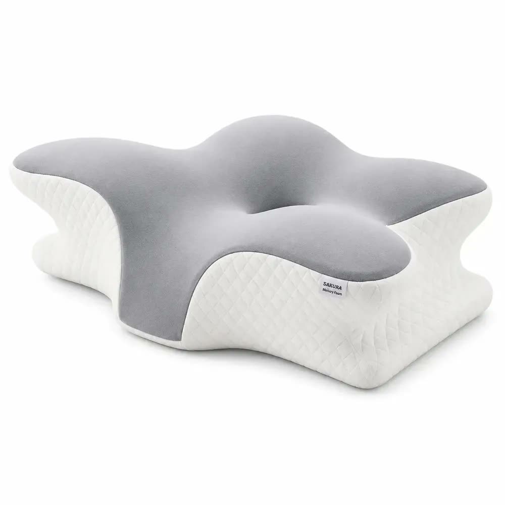 Travesseiro Cervical Ergonômico em Espuma Viscoelástica para Dormir S-5431 VT Abranuv