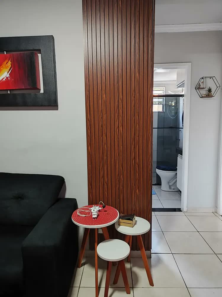 foto de Kit 10 Un. Painel Decorativo Ripado Interno Wpc 2,90m X 15cm Carvalho