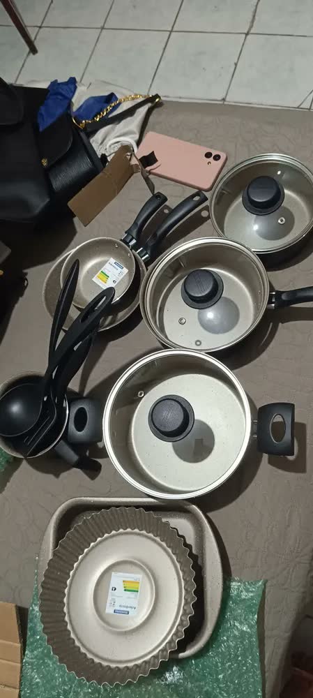 foto de Tramontina 13 Peças Turim Preto Cozinha Conjunto Panelas Preto
