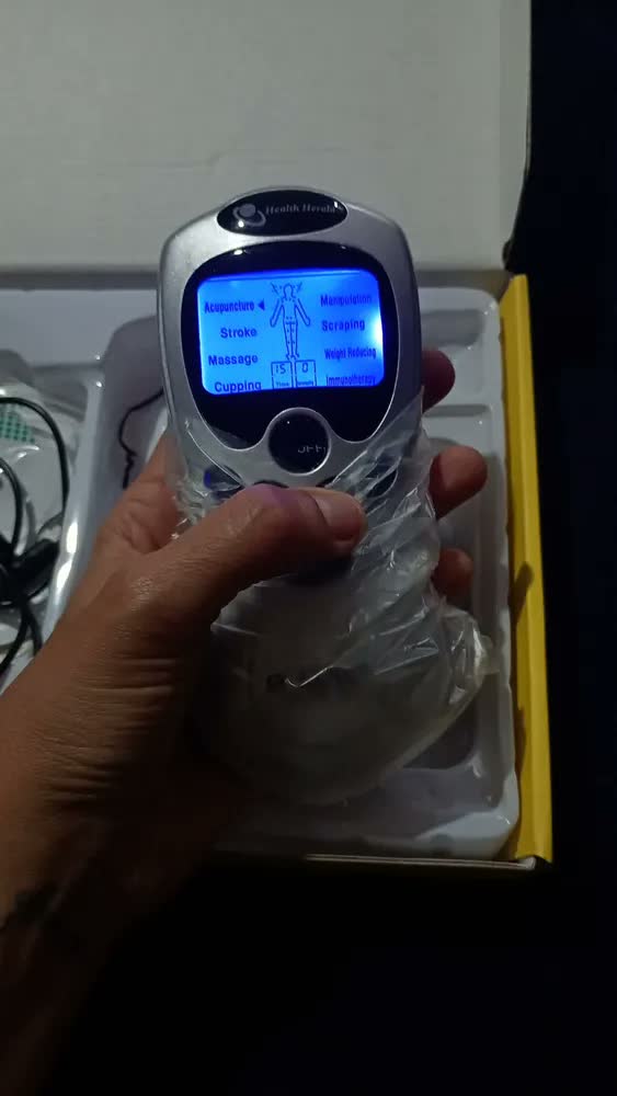 foto de Aparelho Fisioterapia Massageador Elétrico Digital Therapy Machine Acupuntura Portátil Tens Fes Eletroestimulador Alívio 127 220v