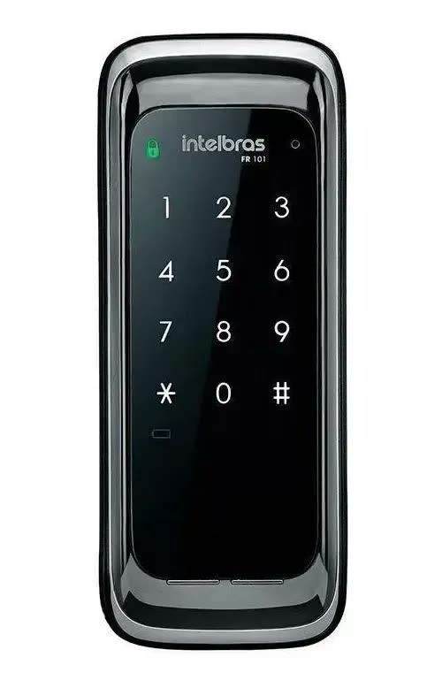 foto de Fechadura Digital Porta De Madeira Intelbras Fr101 Preto