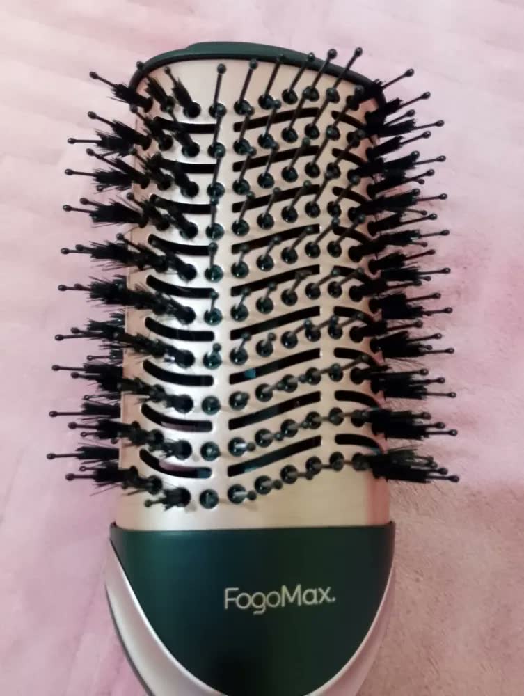 foto de Escova Secadora Elétrica Profissional Que Alisa Modela E Seca Cabelos Com Cerdas Mistas E Ions Negativos Anti Frizz Quente Com Fio 360 Cabo Rotativo Calor Infravermelho Secador Alisadora Modeladora