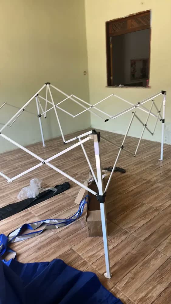 foto de Tenda Gazebo Articulado Sanfonado Profissional 3x3 Praia Sol Azul